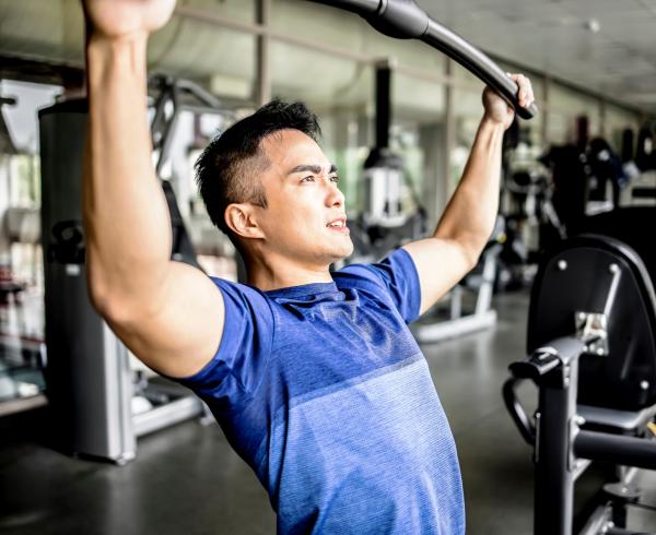 man working out at gym