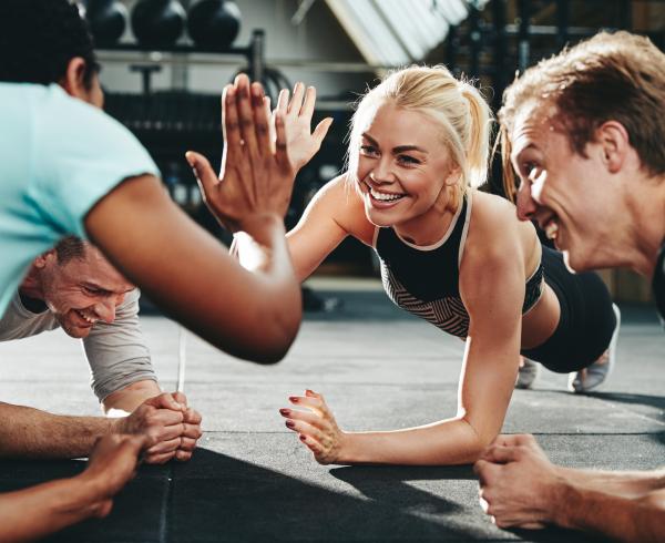 group exercising 