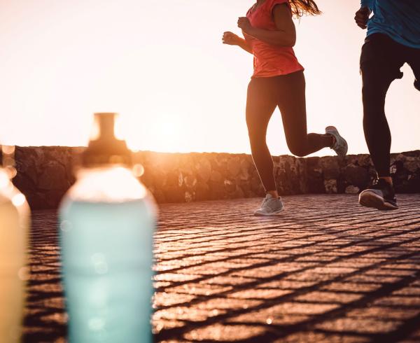 running with beverages