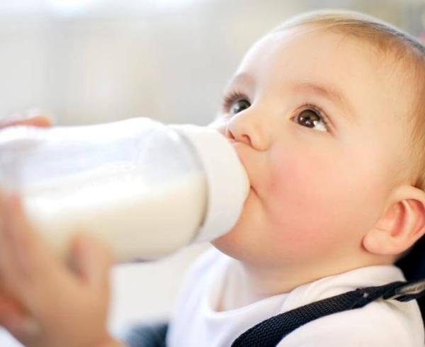 baby with a bottle