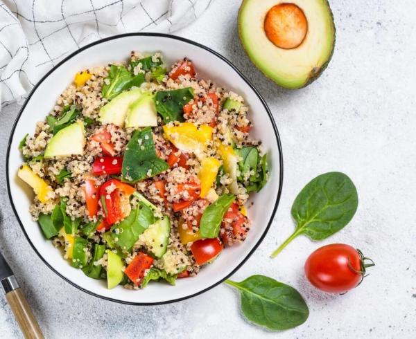 bowl of grains and veggies