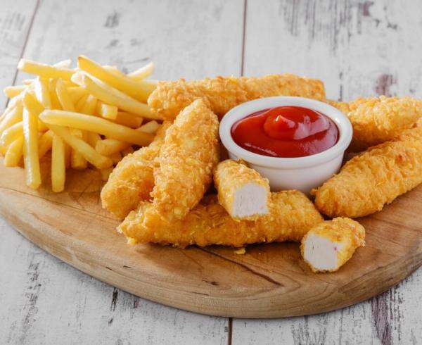 chicken and fries plate