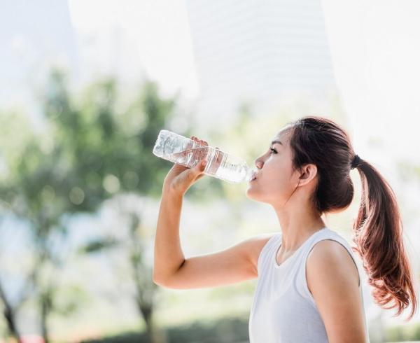 girl drinking water