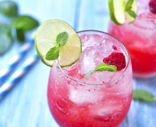 Raspberry and lime juice