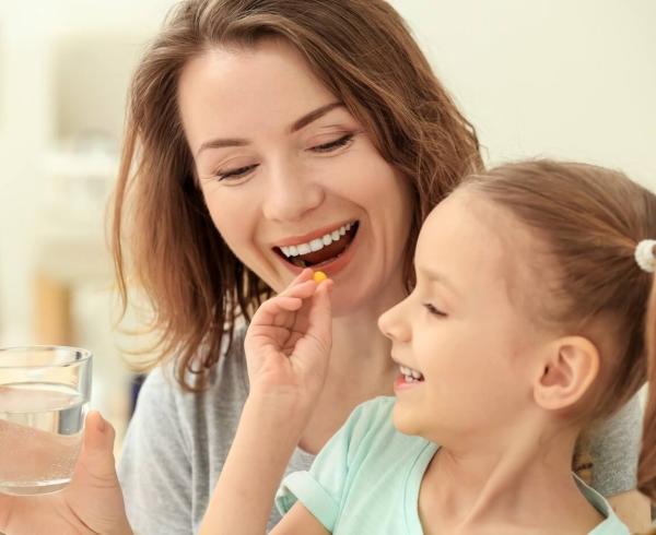 mom and child laughing