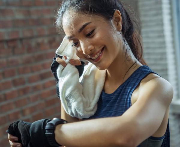 woman working out