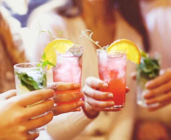friends with beverages