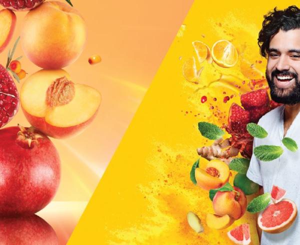 man with fruit