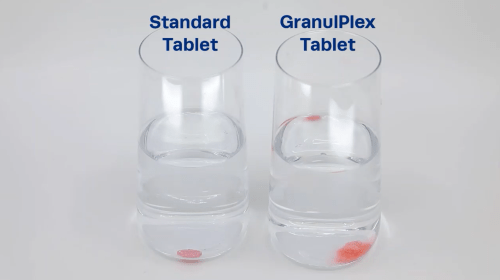 GranulPlex™ Quick Dissolve Tablet Solution vs. Standard