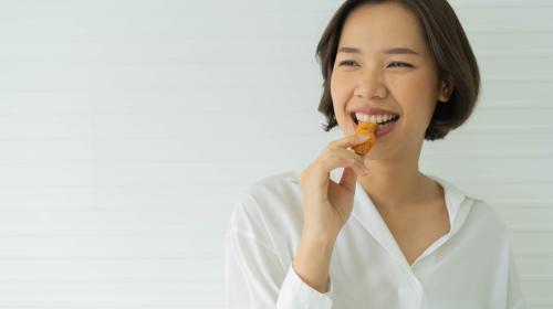 woman snacking
