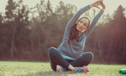 woman stretching